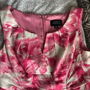 Adrianna Papell Pink and Cream Floral Mini Dress